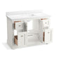 KOHLER K-29262-BD1-0 Charlemont 48" Bathroom Vanity Cabinet With Sink And Quartz Top In White