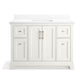 KOHLER K-29262-BD1-0 Charlemont 48" Bathroom Vanity Cabinet With Sink And Quartz Top In White