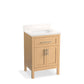 Kohler K-39603-ASB-WEK Hadron 24 In. Bathroom Vanity Cabinet With Sink And Quartz Top In Light Oak