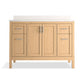 Kohler K-39606-ASB-WEK Hadron 48 In. Bathroom Vanity Cabinet With Sink And Quartz Top In Light Oak