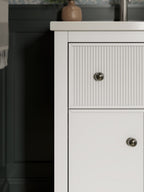 KOHLER K-35018-0 Malin By Studio Mcgee 24" Bathroom Vanity Cabinet With Sink And Quartz Top - White