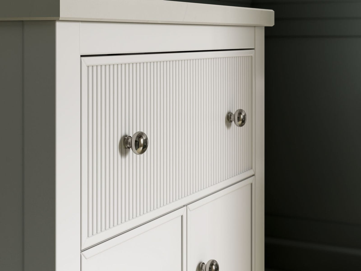 KOHLER K-35018-0 Malin By Studio Mcgee 24" Bathroom Vanity Cabinet With Sink And Quartz Top - White