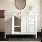 KOHLER K-39606-ASB-0 Hadron 48" Bathroom Vanity Cabinet With Sink And Quartz Top In White