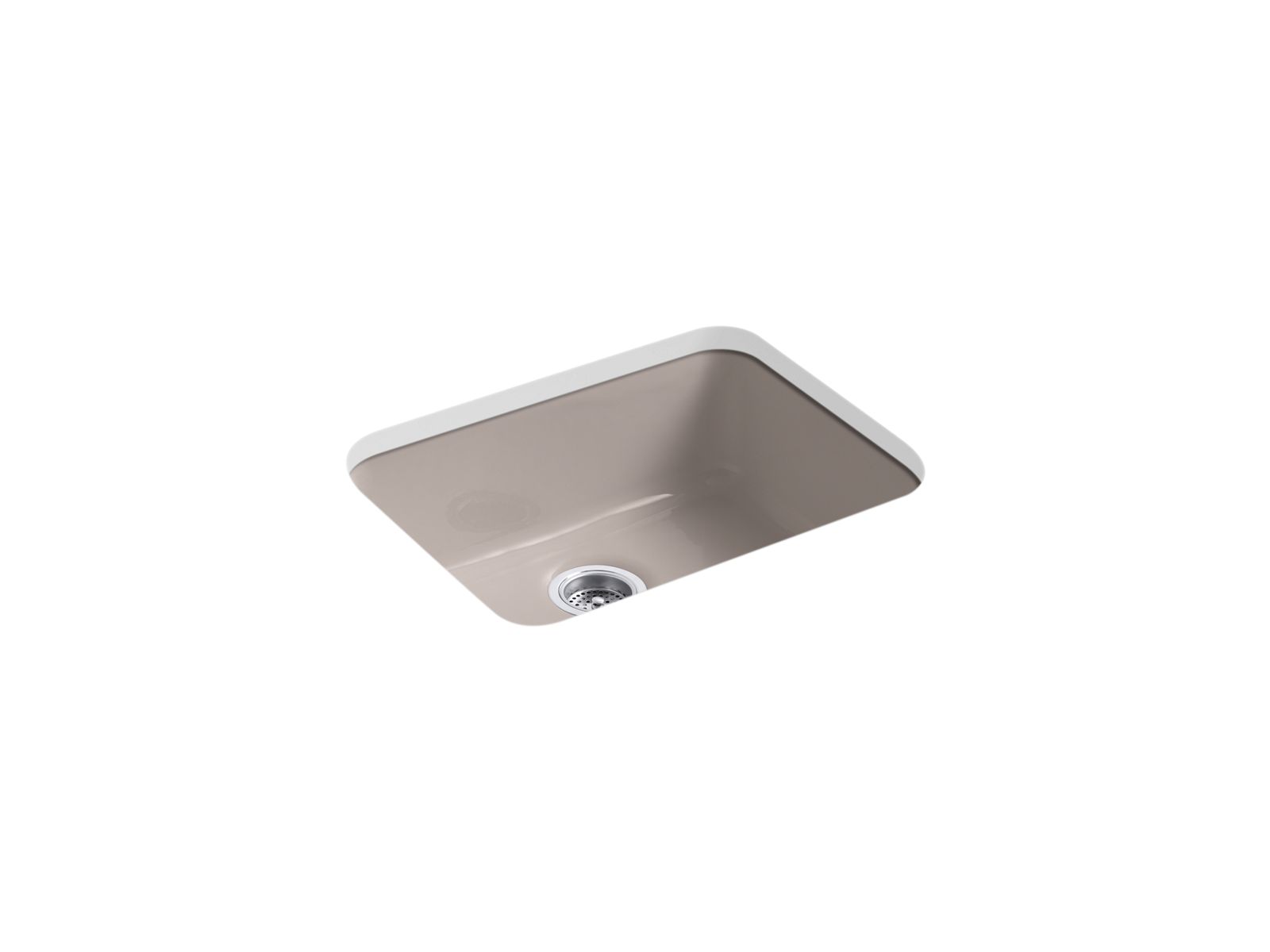 KOHLER K-6585-TRF Iron/Tones 24-1/4" Top-/Undermount Single-Bowl Bar Sink - Truffle