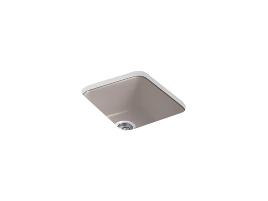 KOHLER K-6584-TRF Iron/Tones 17" top-/undermount single-bowl bar sink - Truffle