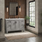 KOHLER K-28383-ASB-1WT Quo 48" Bathroom Vanity Cabinet With Sink And Quartz Top In Mohair Grey