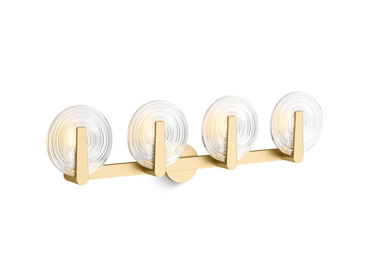 KOHLER K-38399-SC04S-2GL Hint Four-Light Sconce In Brushed Moderne Brass