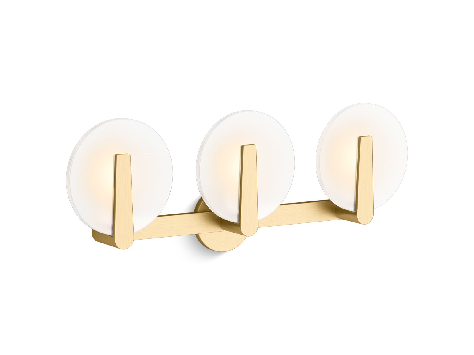 KOHLER K-38398-SC03-2GL Hint Three-Light Sconce - Brushed Moderne Brass