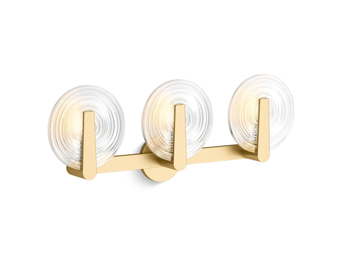 KOHLER K-38398-SC03S-2GL Hint Three-Light Sconce In Brushed Moderne Brass