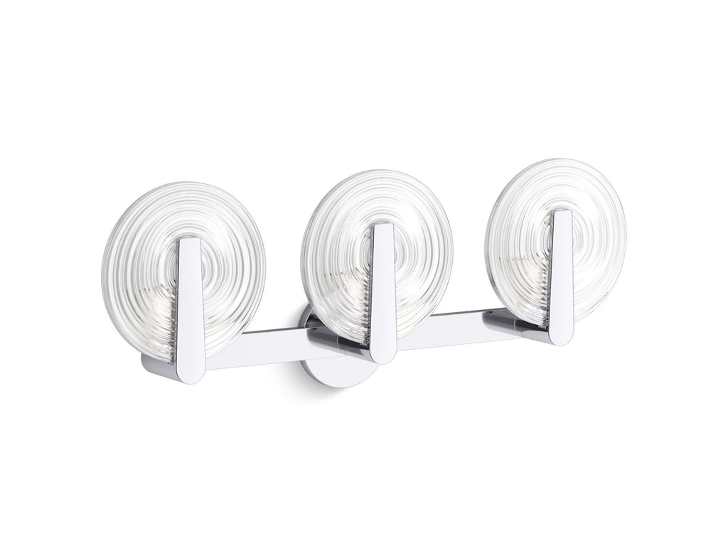 KOHLER K-38398-SC03S-CPL Hint Three-Light Sconce - Polished Chrome