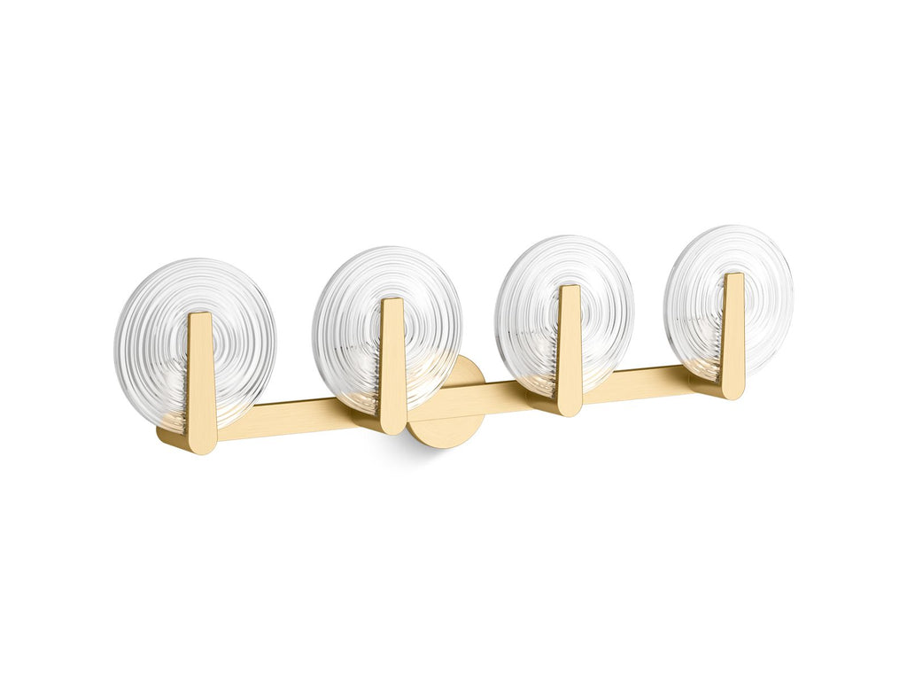KOHLER K-38399-SC04S-2GL Hint Four-Light Sconce - Brushed Moderne Brass
