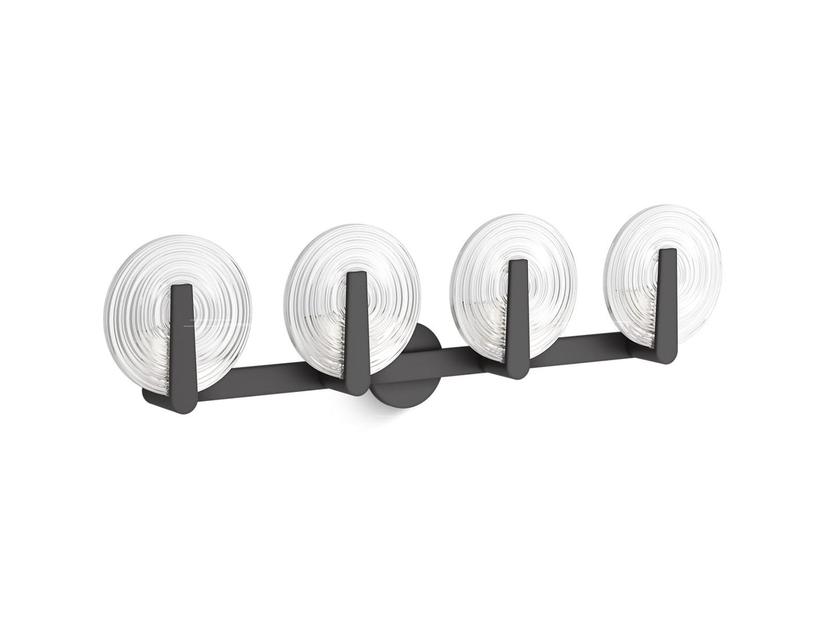 KOHLER K-38399-SC04S-BLL Hint Four-Light Sconce - Matte Black