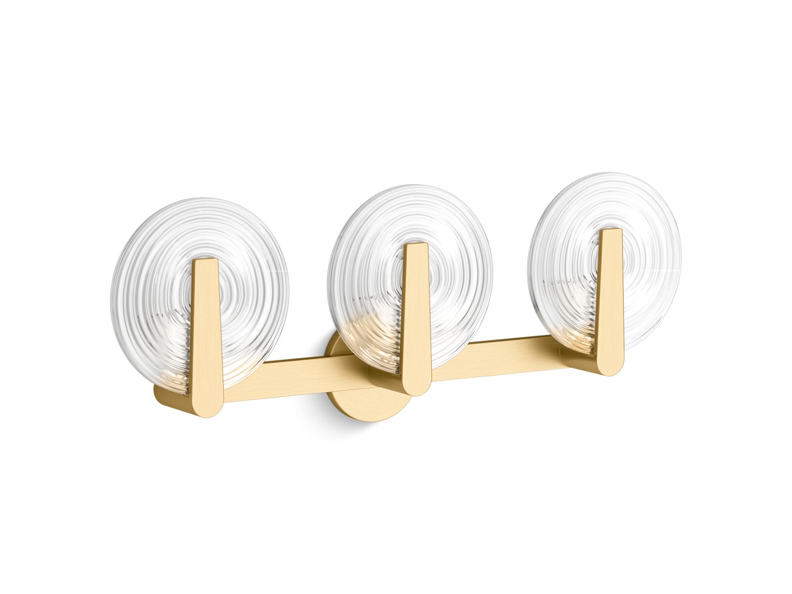 KOHLER K-38398-SC03S-2GL Hint Three-Light Sconce - Brushed Moderne Brass