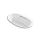 KOHLER K-5714-GHW-0 Underscore 59-3/4" X 35-3/4" Drop-In Heated Bubblemassage Air Bath With Bask Heated Surface In White