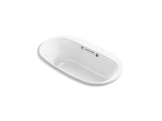 KOHLER K-5716-GHW-0 Underscore 66" X 36" Drop-In Heated Bubblemassage Air Bath With Bask Heated Surface In White