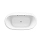 KOHLER K-5716-GHW-0 Underscore 66" X 36" Drop-In Heated Bubblemassage Air Bath With Bask Heated Surface In White