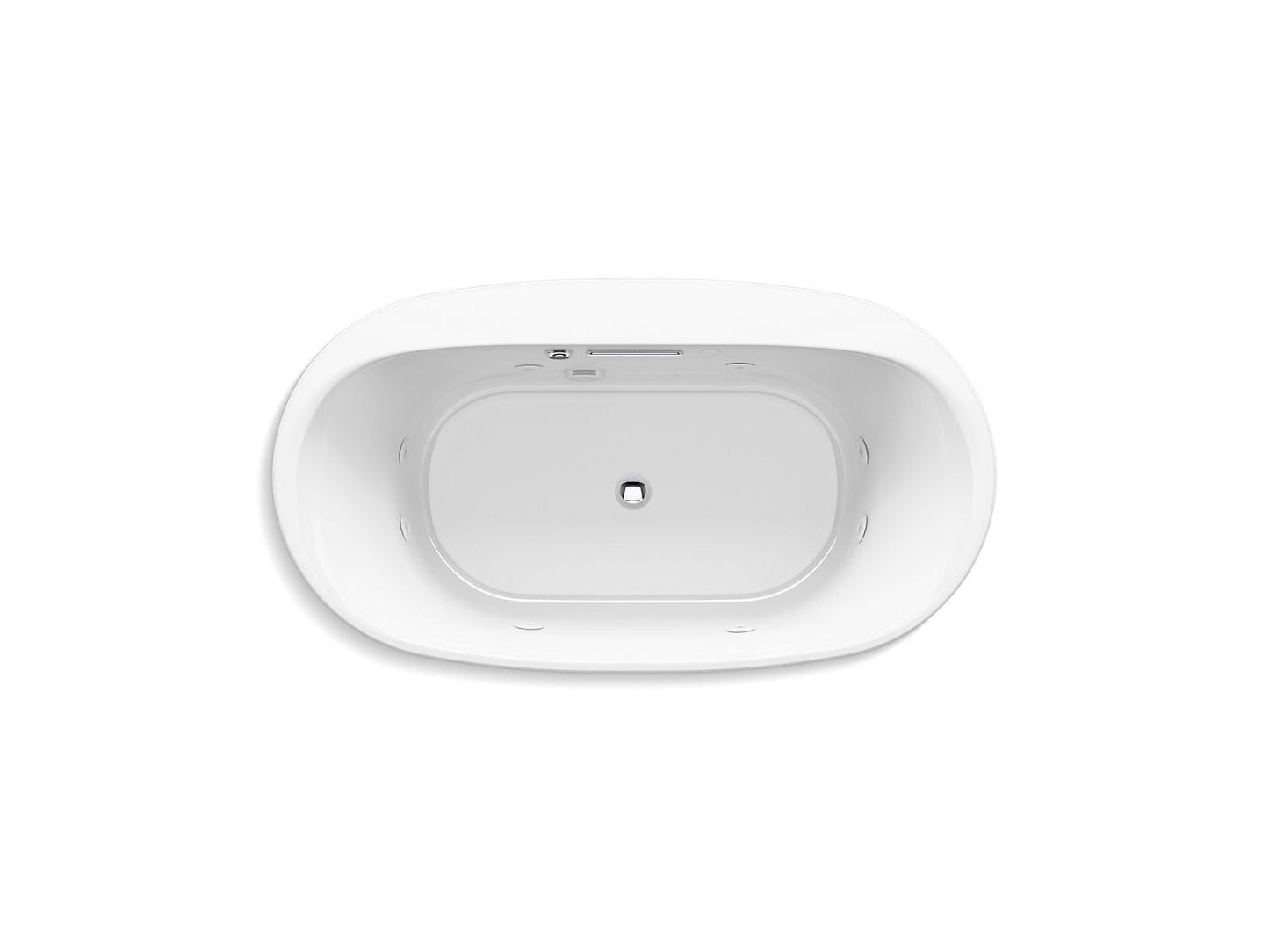 KOHLER K-5716-XHGH-0 Underscore 65-1/2" X 35-3/4" Drop-In Heated Bubblemassage Air Bath With Whirlpool In White