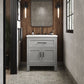 KOHLER K-28380-ASB-1WT Quo 30" Bathroom Vanity Cabinet With Sink And Quartz Top In Mohair Grey