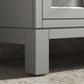 KOHLER K-31246-ASB-1WT Quo 60" Bathroom Vanity Cabinet With Sinks And Quartz Top In Mohair Grey