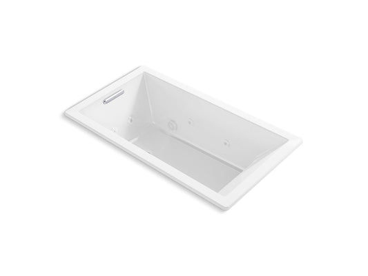 KOHLER K-1173-JH-0 Underscore 66" X 36" Drop-In Heated Whirlpool Bath In White