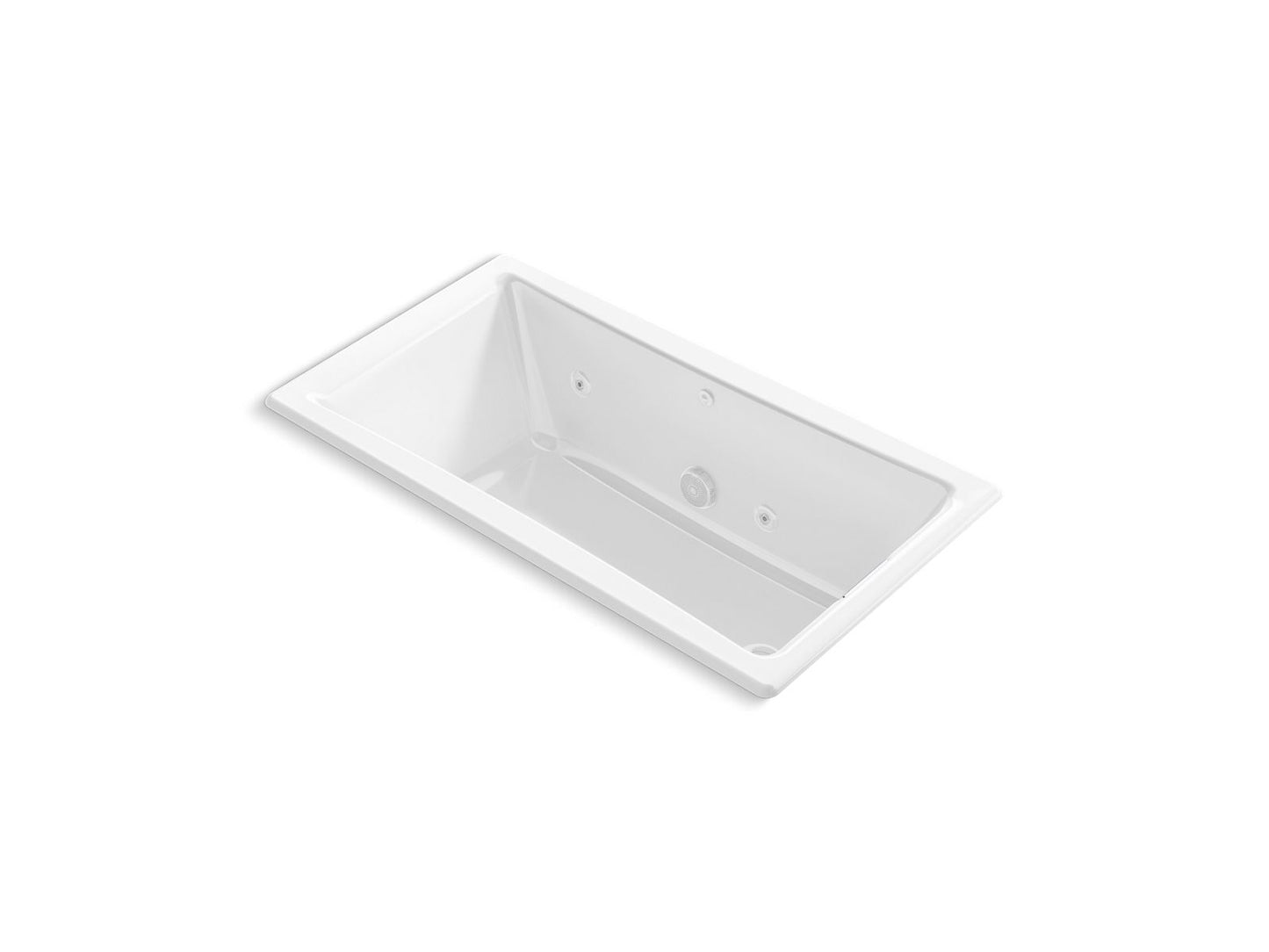 KOHLER K-852-JH-0 Tea-For-Two 60" X 32" Drop-In/Undermount Whirlpool Bath In White