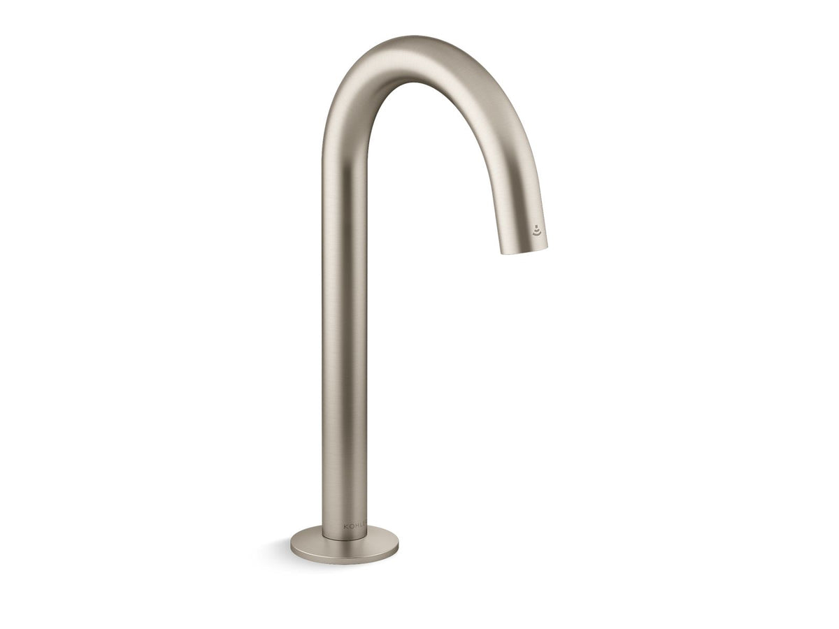 KOHLER K-103MT86-SANA-BN Components Touchless Single-Hole Lavatory Faucet With Kinesis Sensor Technology, Tube Design, 0.5 Gpm - Vibrant Brushed Nickel