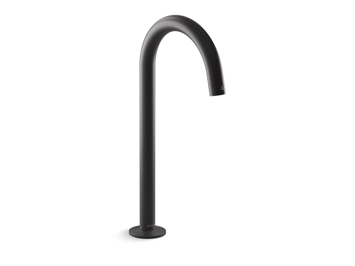 KOHLER K-103MT96-SANA-BL Components Touchless Single-Hole Lavatory Faucet With Kinesis Sensor Technology, Tube Design, 0.5 Gpm - Matte Black