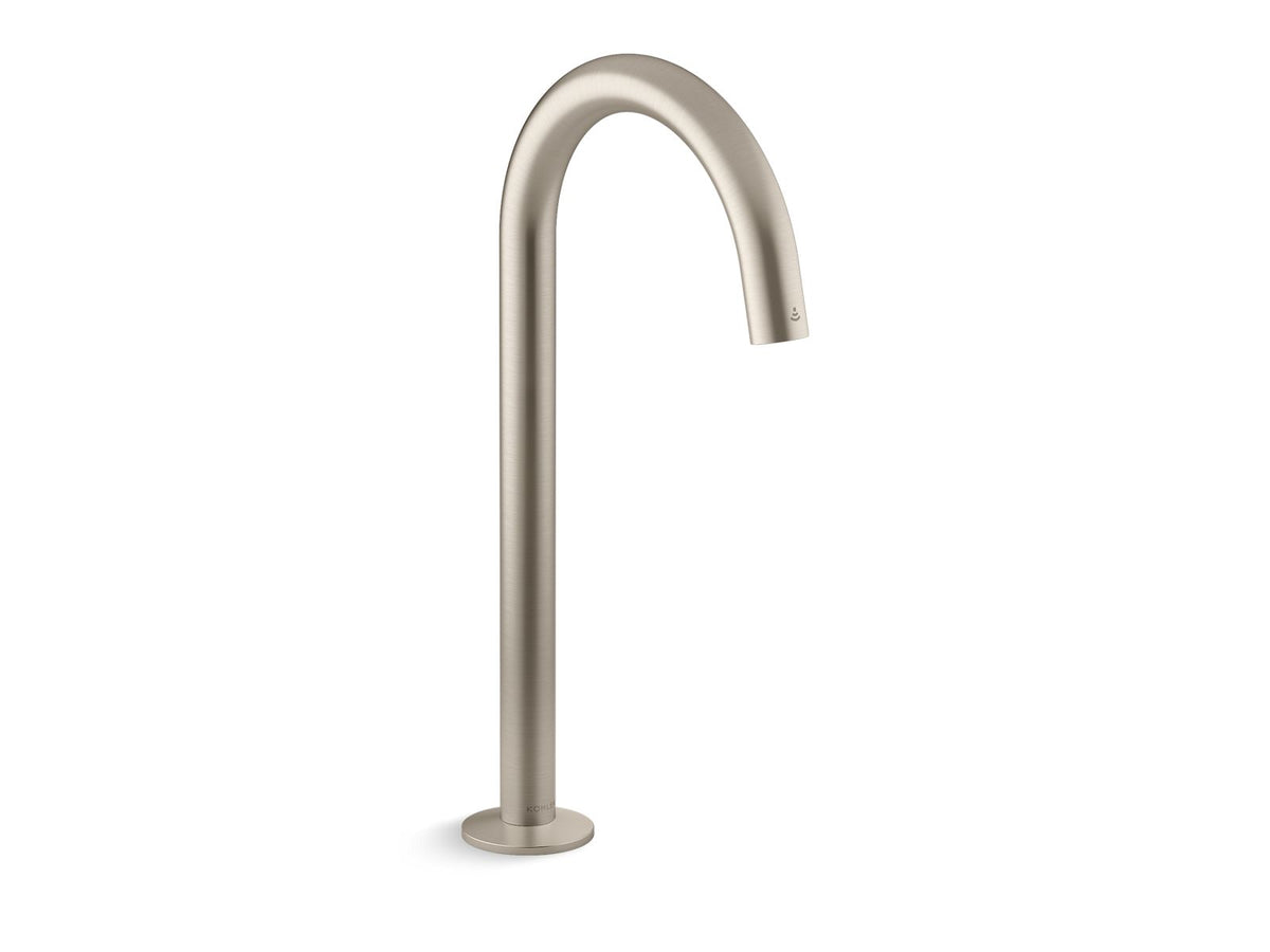 KOHLER K-103MT96-SANA-BN Components Touchless Single-Hole Lavatory Faucet With Kinesis Sensor Technology, Tube Design, 0.5 Gpm - Vibrant Brushed Nickel