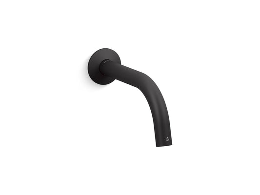 KOHLER K-123MT36-SANA-BL Components Touchless Wall-Mount Lavatory Faucet With Kinesis Sensor Technology, Tube Design, Ac-Powered, 0.5 Gpm - Matte Black