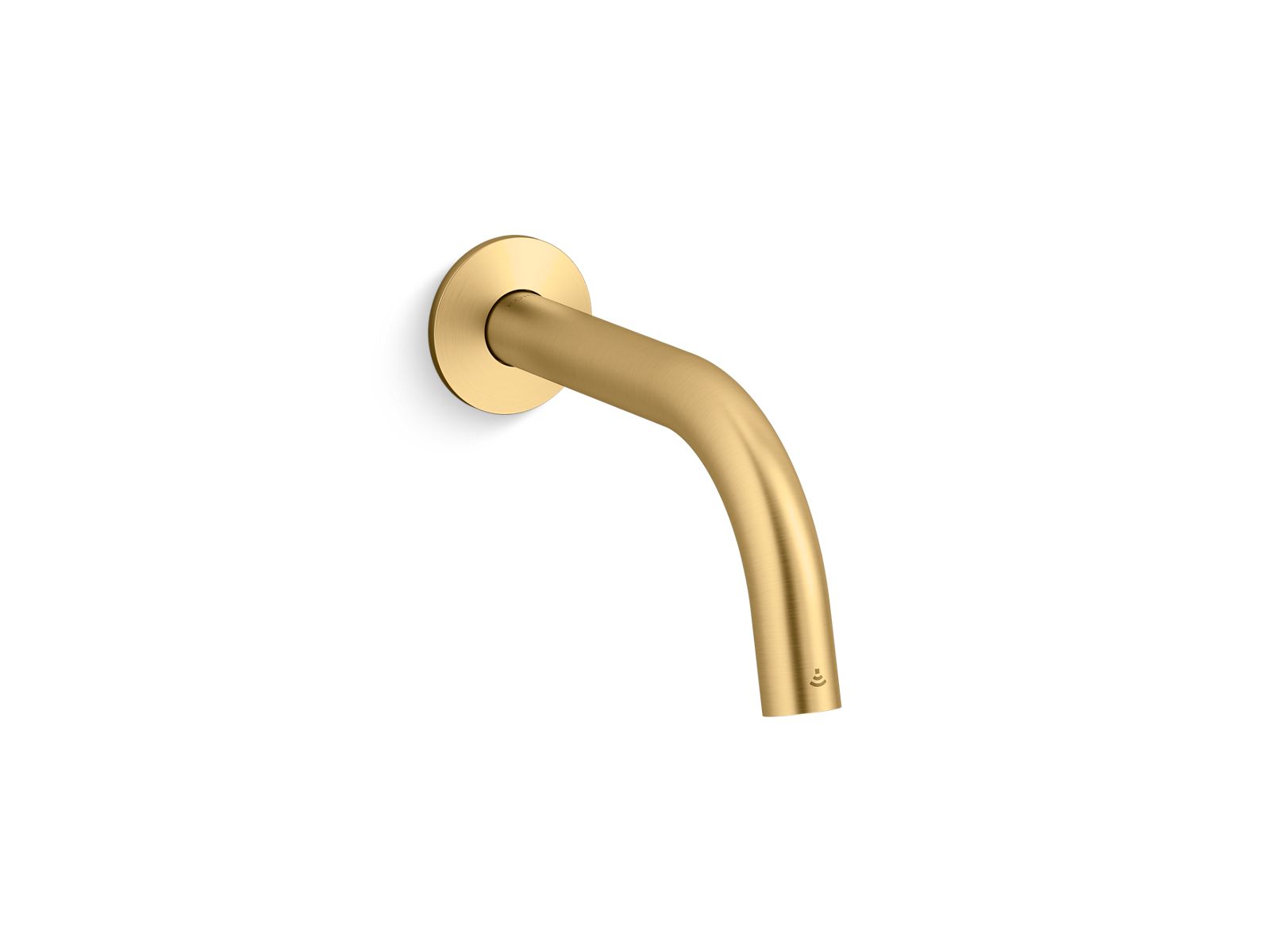 KOHLER K-123MT16-SANA-2MB Components Touchless Wall-Mount Lavatory Faucet With Kinesis Sensor Technology, Tube Design, Ac-Powered, 0.5 Gpm - Vibrant Brushed Moderne Brass
