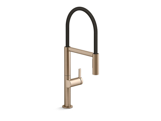 KOHLER K-28267-BV Components Semi-Professional Kitchen Sink Faucet With Two-Function Sprayhead - Vibrant Brushed Bronze