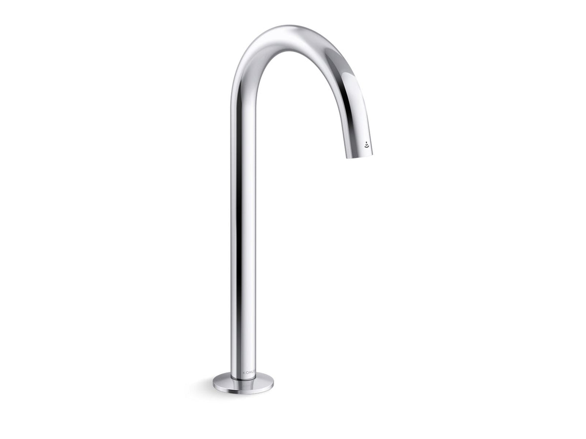 KOHLER K-104MT77-SANA-CP Components Touchless Lavatory Faucet With Kinesis Sensor Technology And Temperature Mixer, Tube Design, Dc-Powered, 0.5 Gpm - Polished Chrome