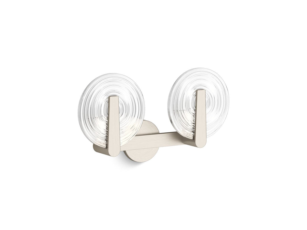 KOHLER K-38397-SC02S-BNL Hint Two-Light Sconce - Brushed Nickel