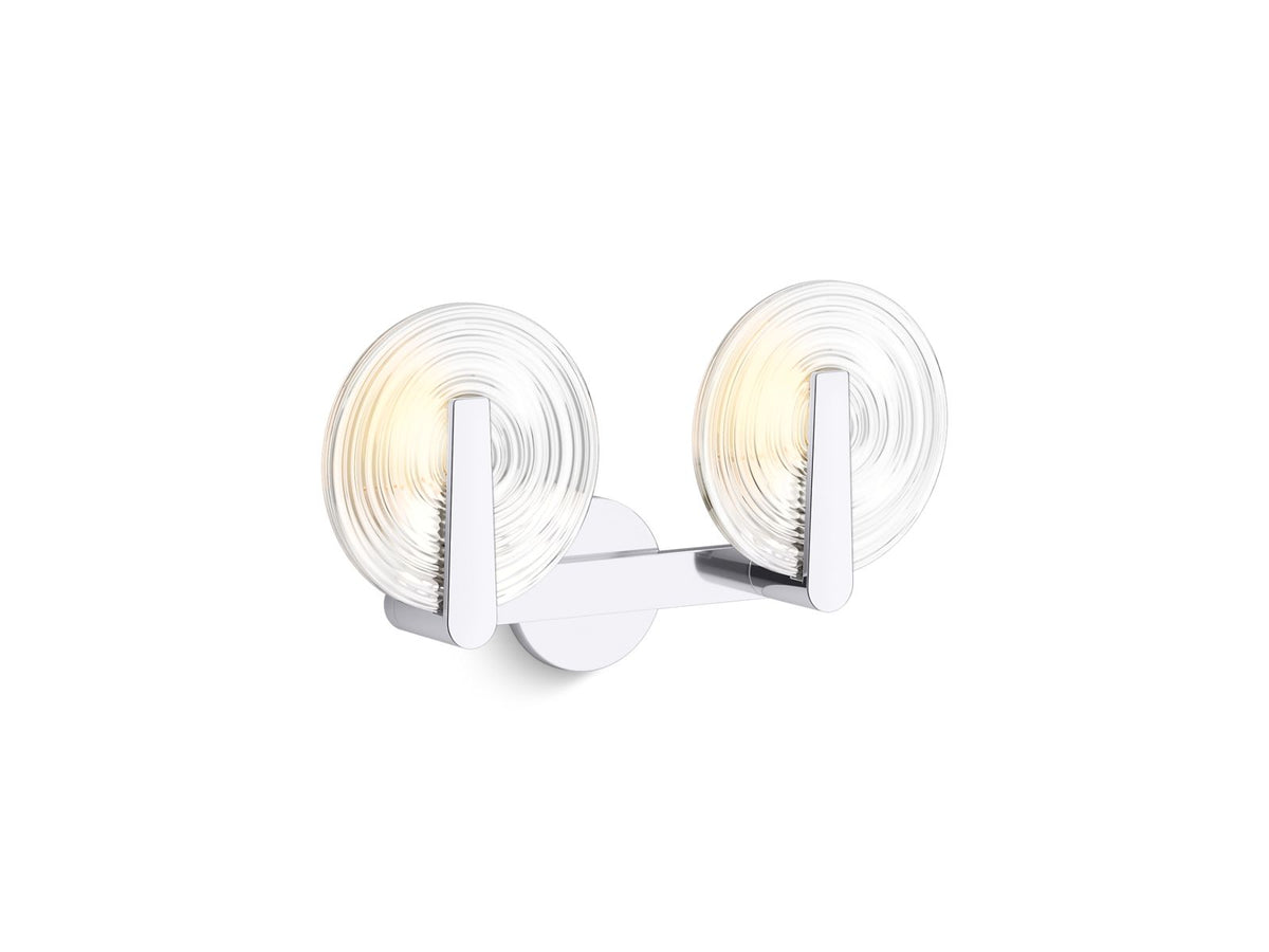 KOHLER K-38397-SC02S-2GL Hint Two-Light Sconce - Brushed Moderne Brass