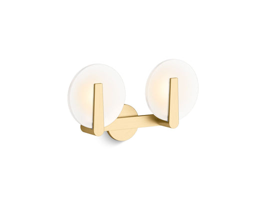 KOHLER K-38397-SC02-2GL Hint Two-Light Sconce In Brushed Moderne Brass