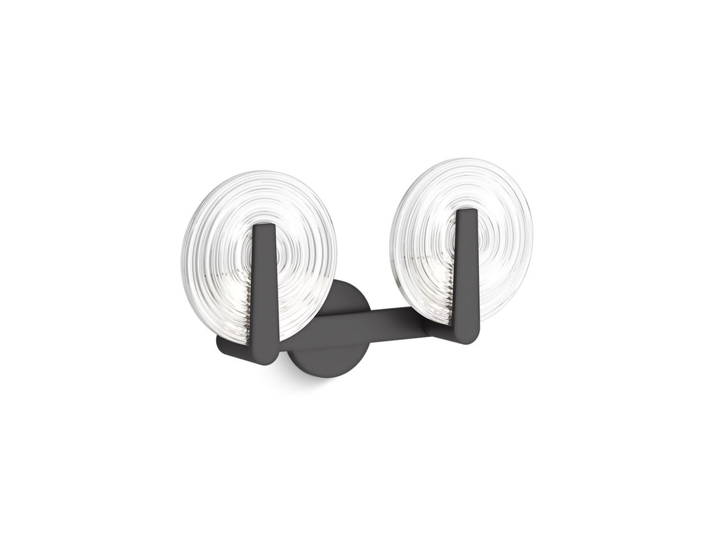 KOHLER K-38397-SC02S-BLL Hint Two-Light Sconce - Matte Black