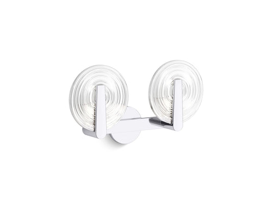 KOHLER K-38397-SC02S-CPL Hint Two-light sconce - Polished Chrome