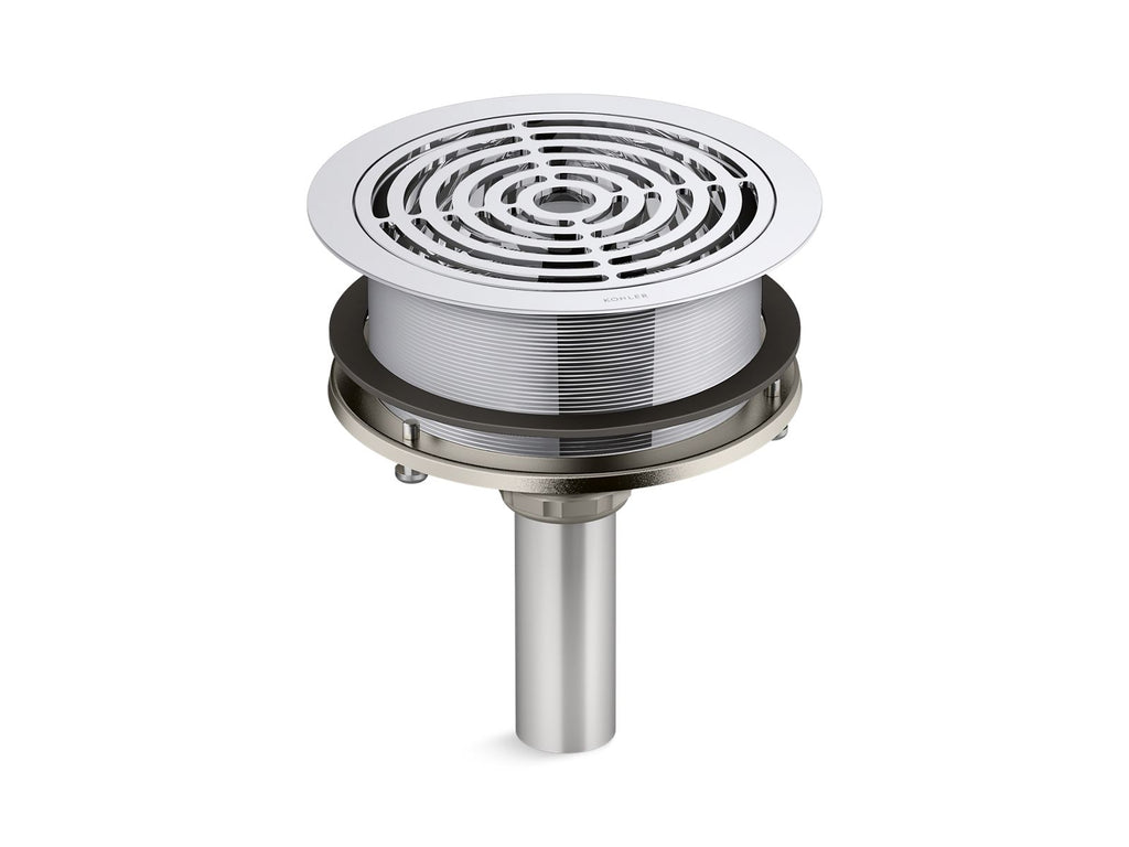 KOHLER K-30928-CP Aquifer Grated Drain - Polished Chrome