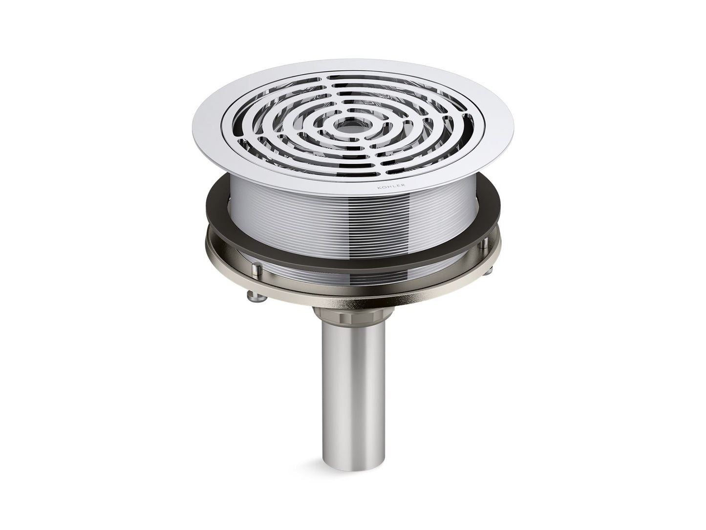 KOHLER K-30928-CP Aquifer Grated drain - Polished Chrome