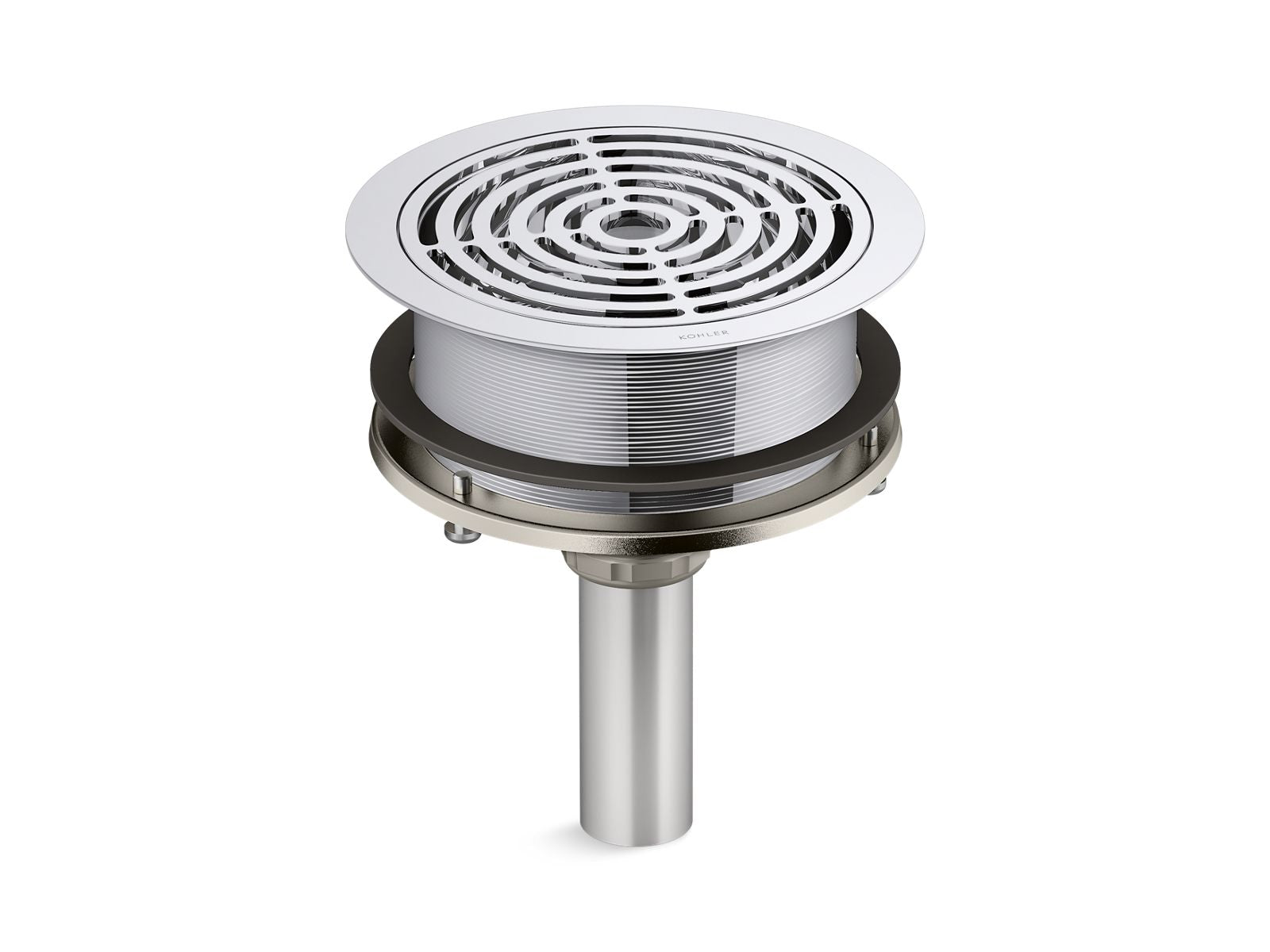 KOHLER K-30928-CP Aquifer Grated Drain - Polished Chrome
