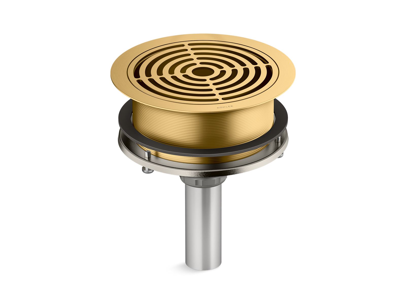KOHLER Aquifer Grated drain in Vibrant Brushed Moderne Brass - K-30928-2MB