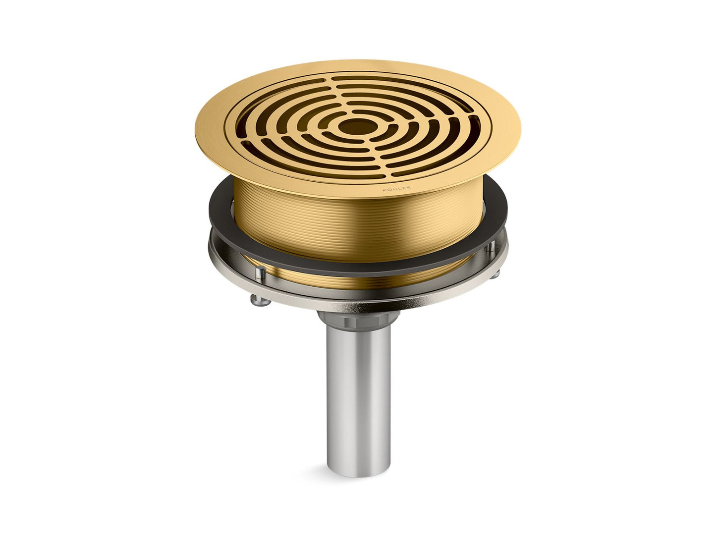 KOHLER K-30928-2MB Aquifer Grated drain - Vibrant Brushed Moderne Brass