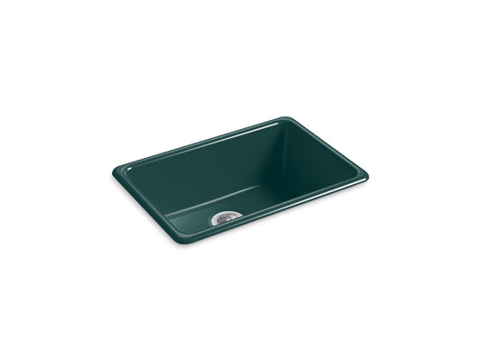 KOHLER K-5708-17 Iron/Tones 27 in. Top-/Undermount Single-Bowl Kitchen Sink In Teal