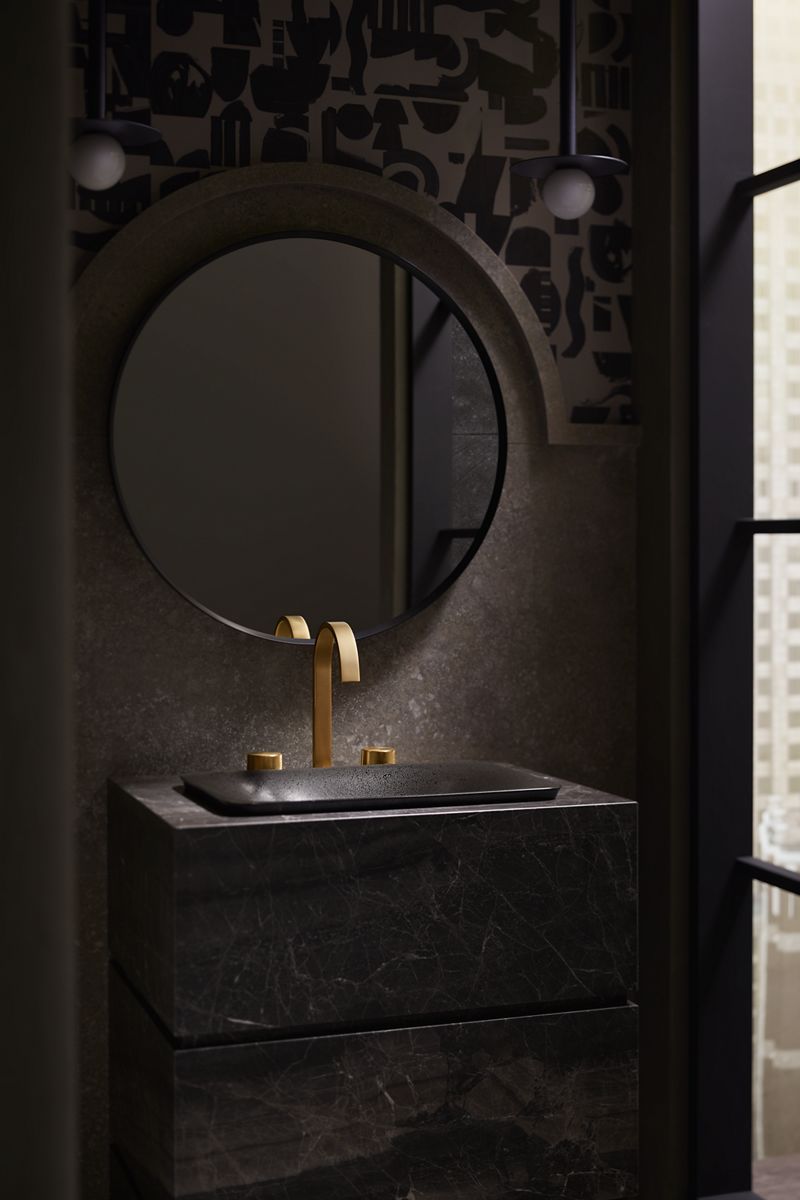 KOHLER K-77974-8-SN Components Oyl Bathroom Sink Faucet Handles - Vibrant Polished Nickel