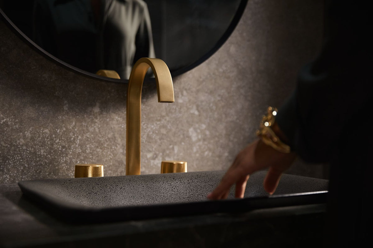 KOHLER K-77974-8-SN Components Oyl Bathroom Sink Faucet Handles - Vibrant Polished Nickel
