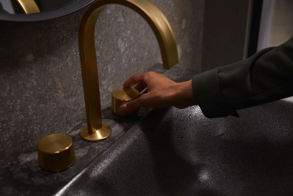 KOHLER K-77974-8-SN Components Oyl Bathroom Sink Faucet Handles - Vibrant Polished Nickel