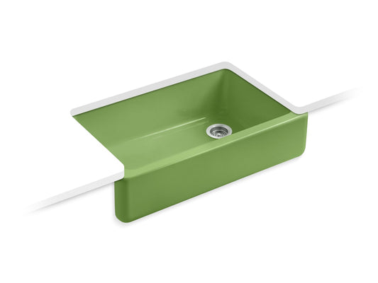 Kohler K-6489-34 Whitehaven 35-3/4 In. Undermount Single-Bowl Farmhouse Kitchen Sink In Fresh Green