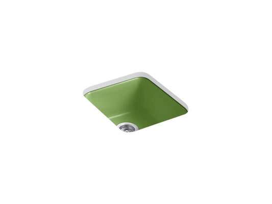 Kohler K-6584-34 Iron/Tones 17 In. Top-/Undermount Single-Bowl Bar Sink In Fresh Green