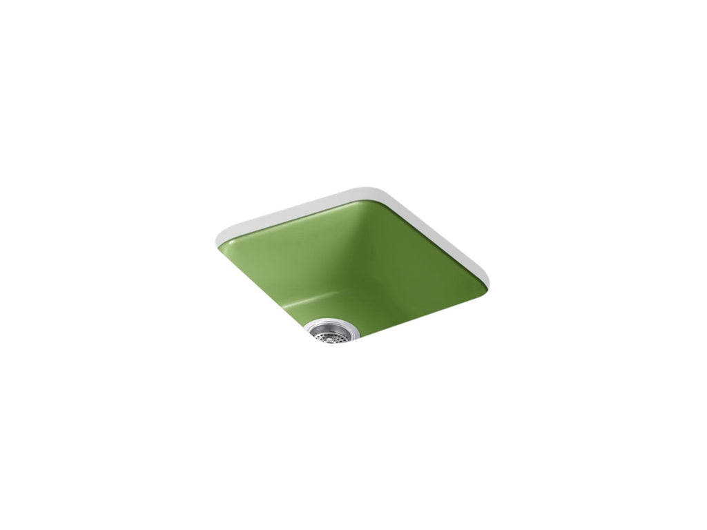 KOHLER K-6584-34 Iron/Tones 17" Top-/Undermount Single-Bowl Bar Sink - Fresh Green