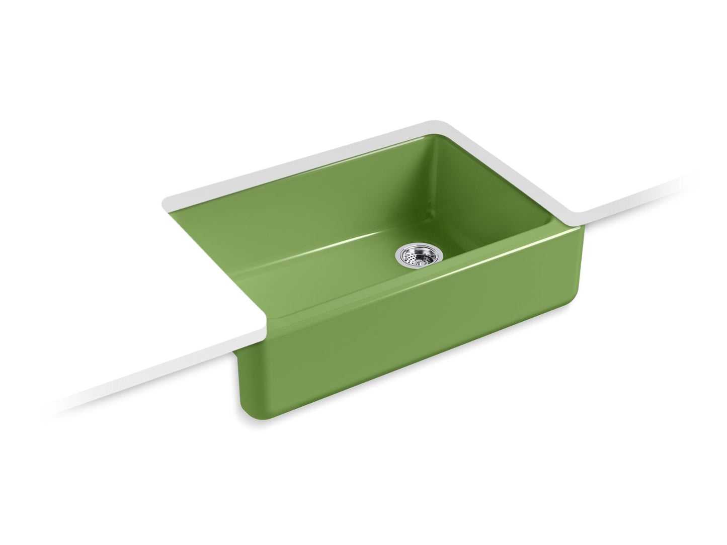 Kohler K-5827-34 Whitehaven 32-3/4 In. Undermount Single-Bowl Farmhouse Kitchen Sink In Fresh Green